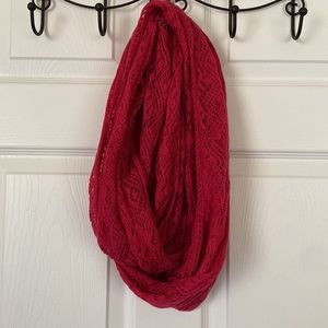 G.H. Bass & Co Pink Open Knit Cozy Infinity Scarf